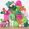 153PCS Tropical Balloon Arch Kit, Hot Pink Green Orange Palm Leaves Hawaiian Luau Balloon Garland, Summer Birthday Beach Party Decorations